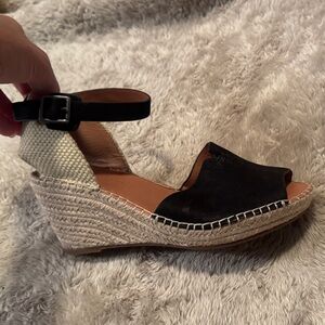 Gentle Souls Black and Cream Espadrilles with Suede Upper - Never Used!